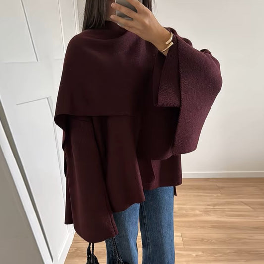 Veste Chic avec Écharpe Cape - NEVADA